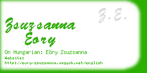 zsuzsanna eory business card